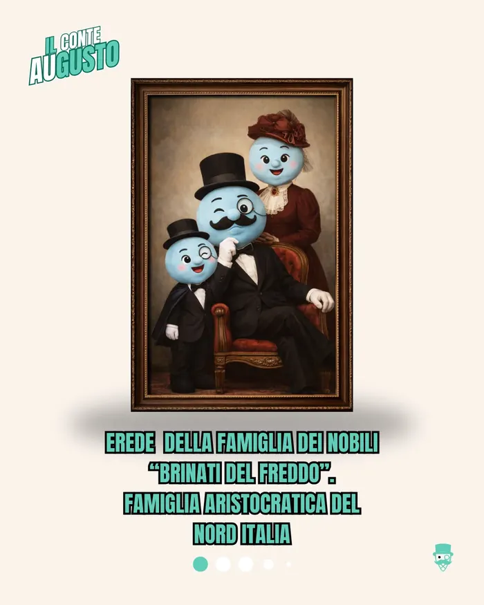 Tavola 2 del fumetto: il ritratto della famiglia dei Brinati del Freddo