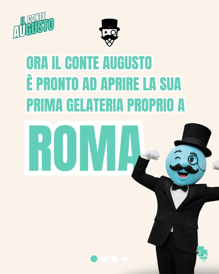 Tavola 8 del fumetto: il Conte è pronto ad aprire la sua gelateria a Roma